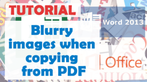 Blurry images when copying from pdf
