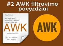 AWK filravimas praktika pavyzdžiai