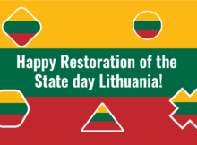 Wishing Happy Restoration of the State day to Lithuania in 51 language