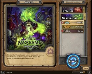 Naxxramas Wing unlocked choose menu
