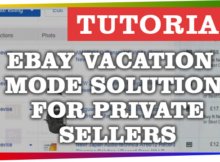 eBay Vacation Mode Solution for private sellers