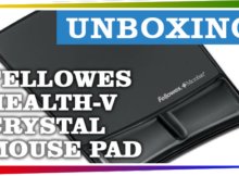 Unboxing Fellowes Health-V Crystal Mouse Pad Wrist Support Black